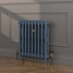 CI-RK660-BLU-FB-LS02 - Rook Blue 2 Column Victorian Cast Iron Radiator H660mm x W586mm CI-RK660-BLU-FB-LS02 - Rook Blue 2 Column Victorian Cast Iron Radiator H660mm x W586mm